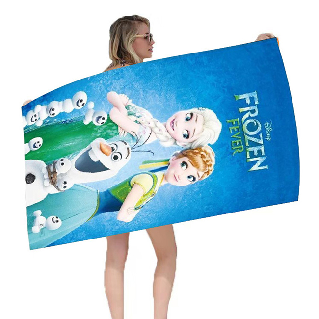 frozen towels, frozen beach towel, frozen bath towels, elsa towel